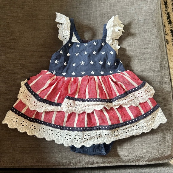 Bums & Roses Stars and Stripes Ruffle Dress - Picture 2 of 5